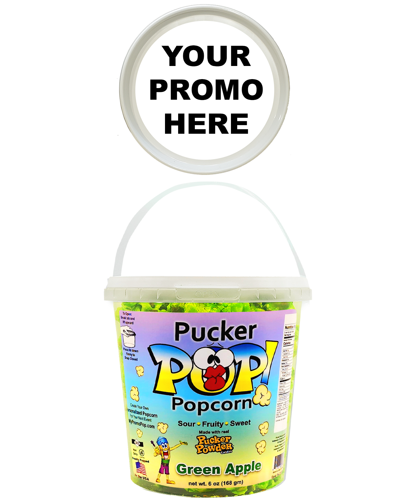 Pucker Pop!™ - Green Apple Jumbo (as low as $8.99 per bucket) Case of 12 Price
