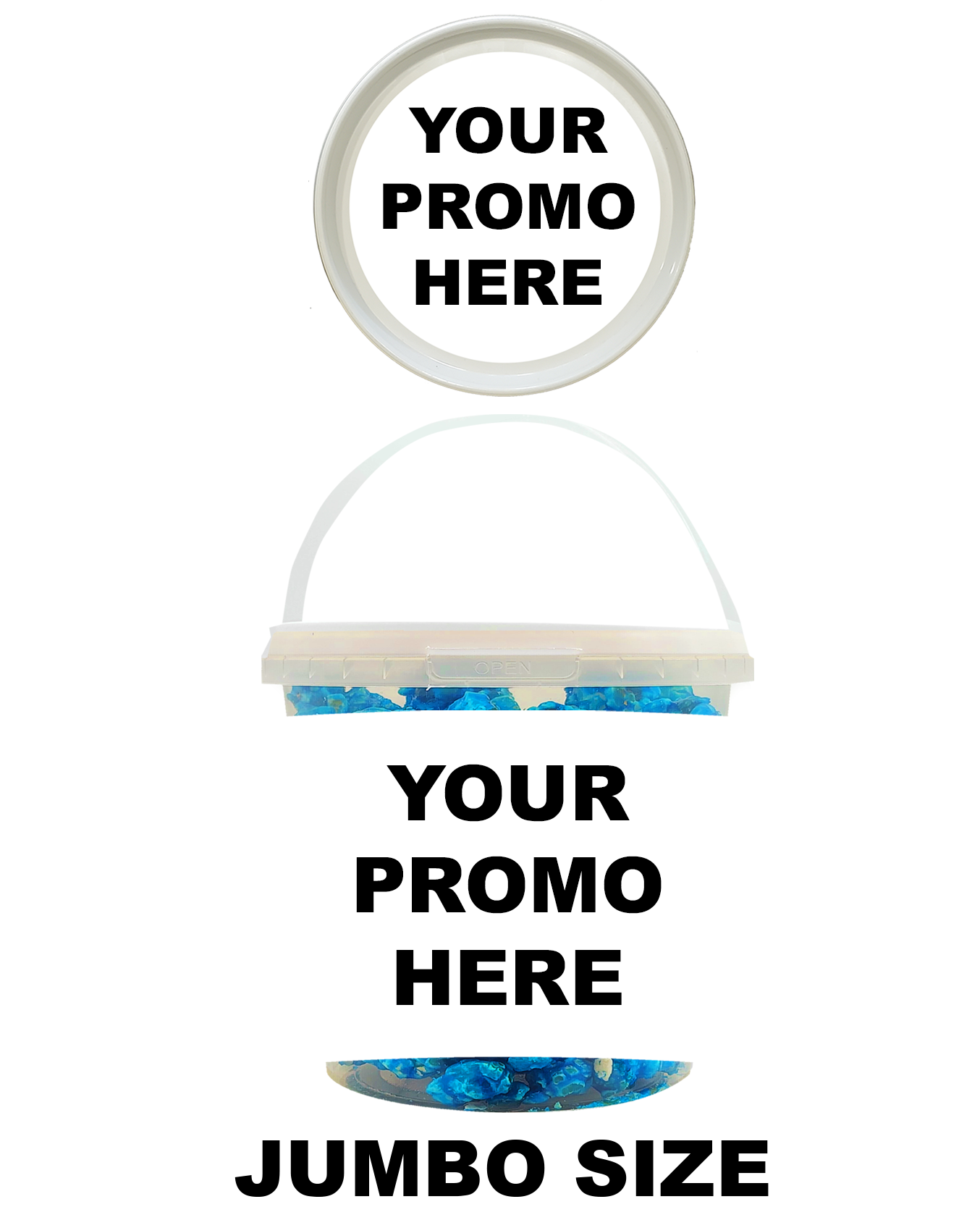 Promo Pop™ - Blue Raspberry Jumbo (as low as $8.99 per bucket) Case of 12 Price