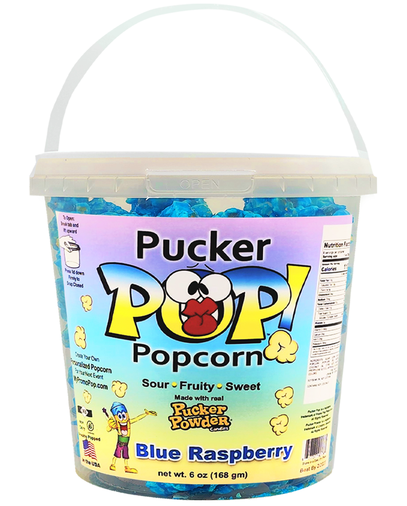 Pucker Pop!™ - Blue Raspberry Jumbo (as low as $8.99 per bucket) Case of 12 Price