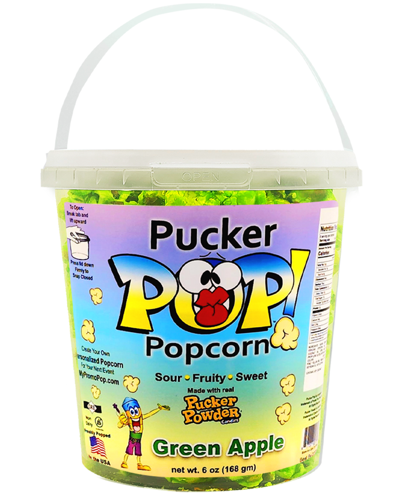 Pucker Pop!™ - Green Apple Jumbo (as low as $8.99 per bucket) Case of 12 Price