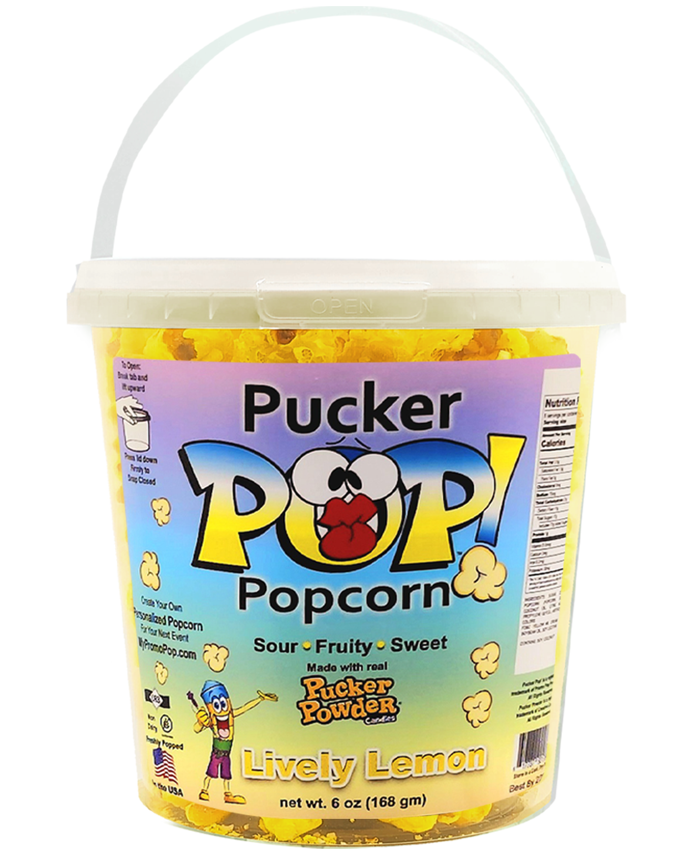 Pucker Pop!™ - Lively Lemon Jumbo (as low as $8.99 per bucket) Case of 12 Price