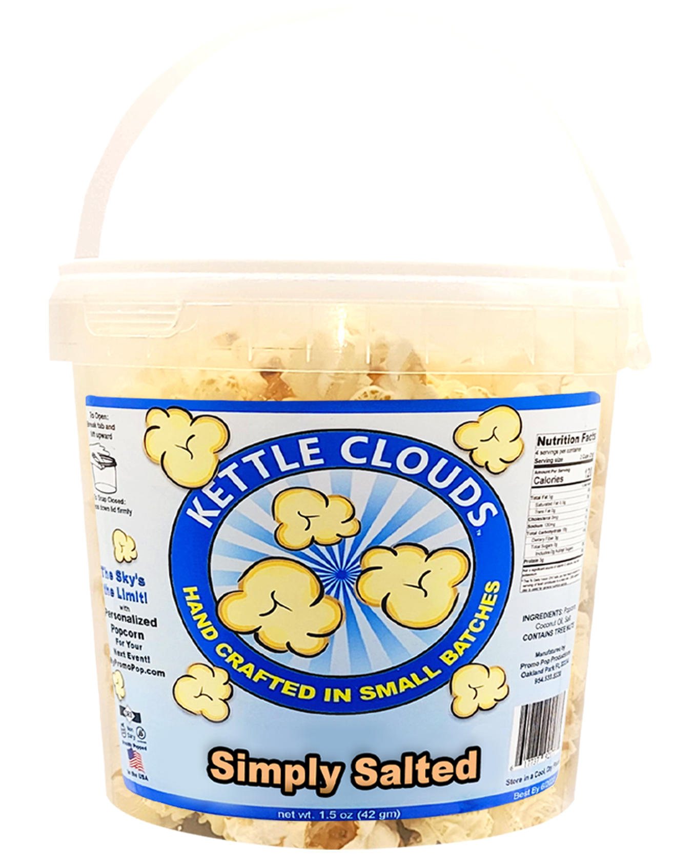 Kettle Clouds™ - Simply Salted Jumbo (as low as $6.49 per bucket) Case of 12 Price